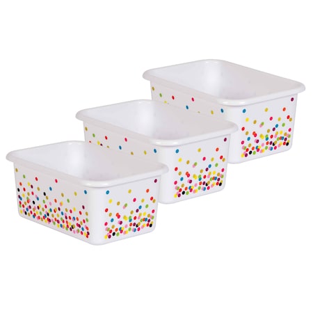 Confetti Small Plastic Storage Bin, PK3